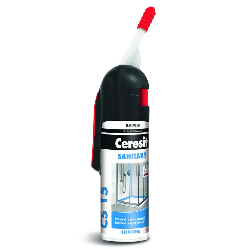 Silicon Pentru Spatii Umede, transparent, Aplicare Pistol, 100 Ml • Ceresit 