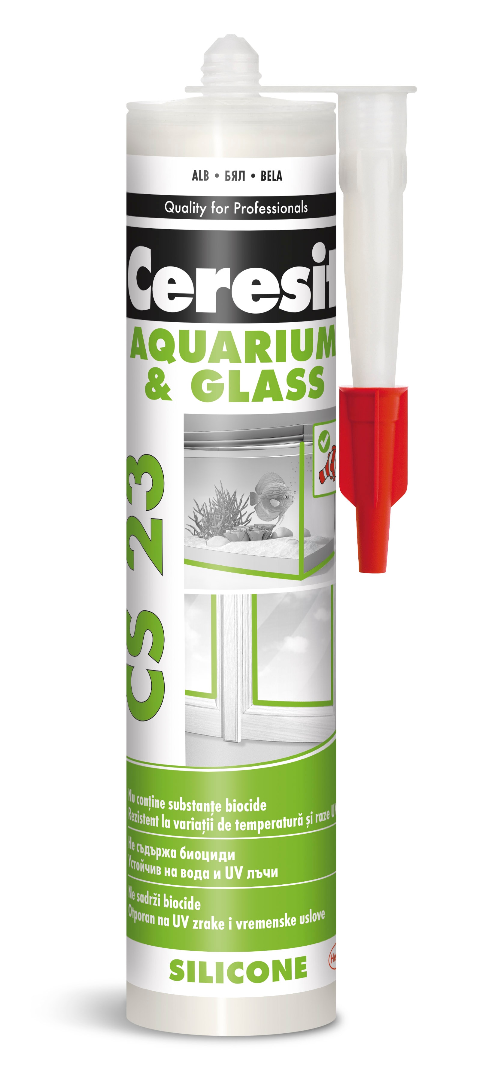 Silicon acvariu CERESIT, aplicare pistol, 280 ml