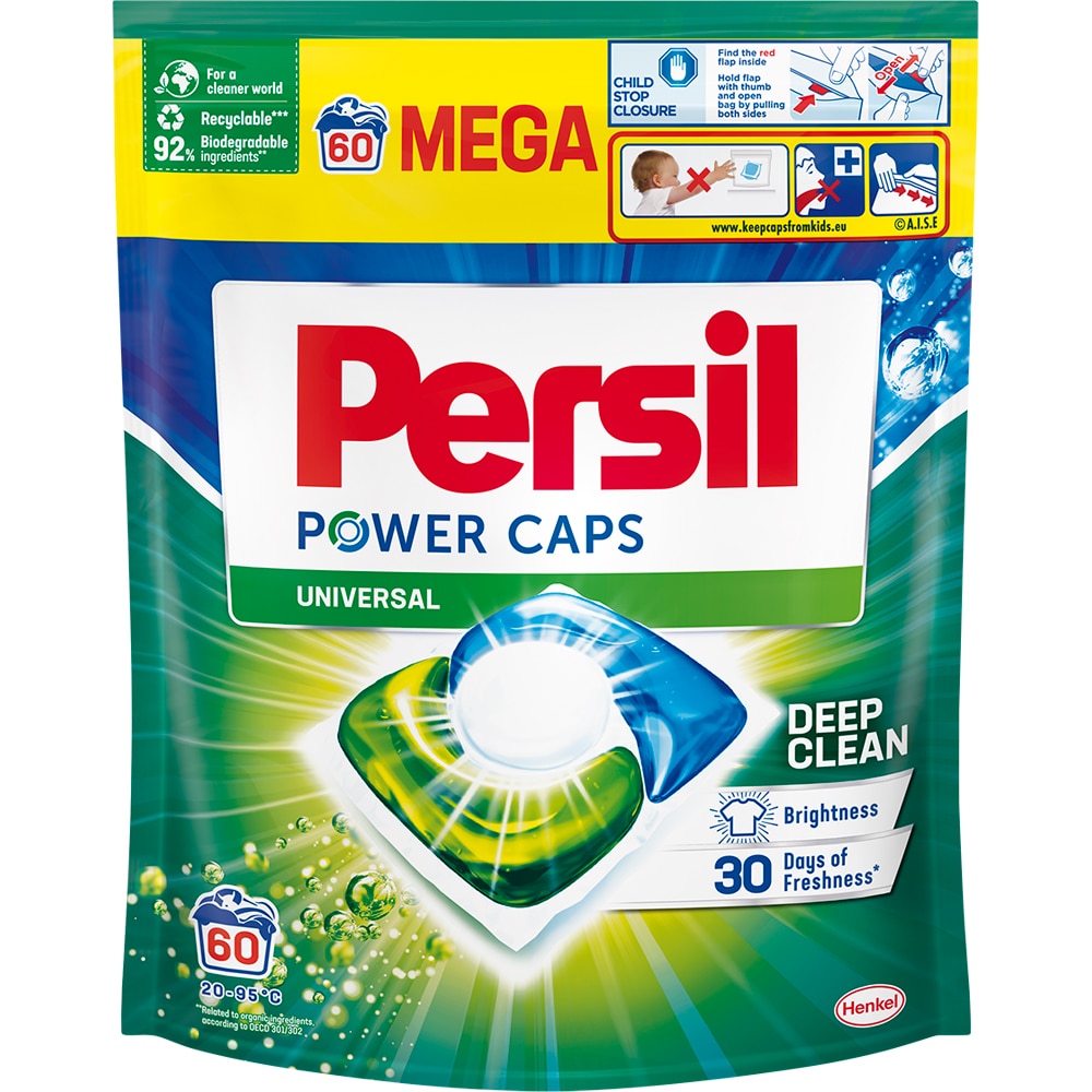 Detergent capsule PERSIL Power Caps Universal, 60 spalari