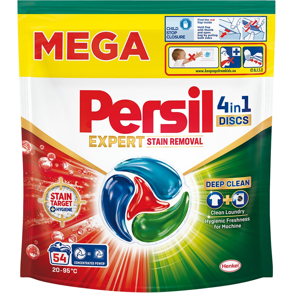 Detergent capsule PERSIL Discs Expert Stain Removal, 54 spalari