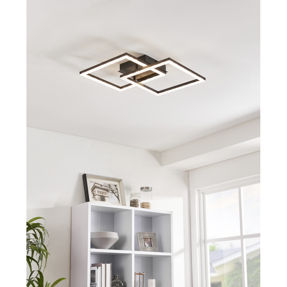 Plafoniera Led EGLO Lejias, 21W, 3050lm, lumina calda, IP20, negru