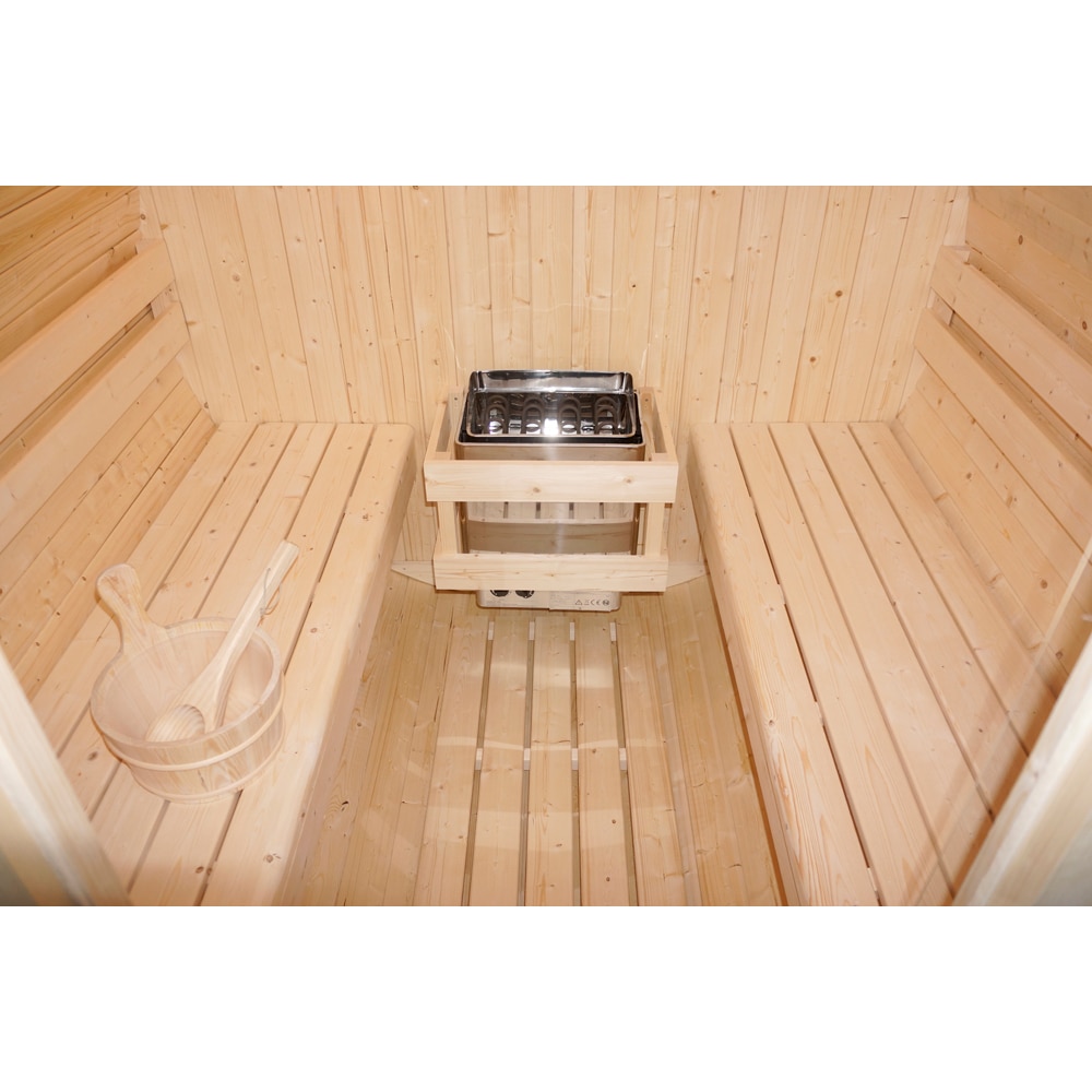 Sauna finlandeza SANOTECHNIK Tromso L, 189 x 180 x 191.5 cm, 4 persoane, natur