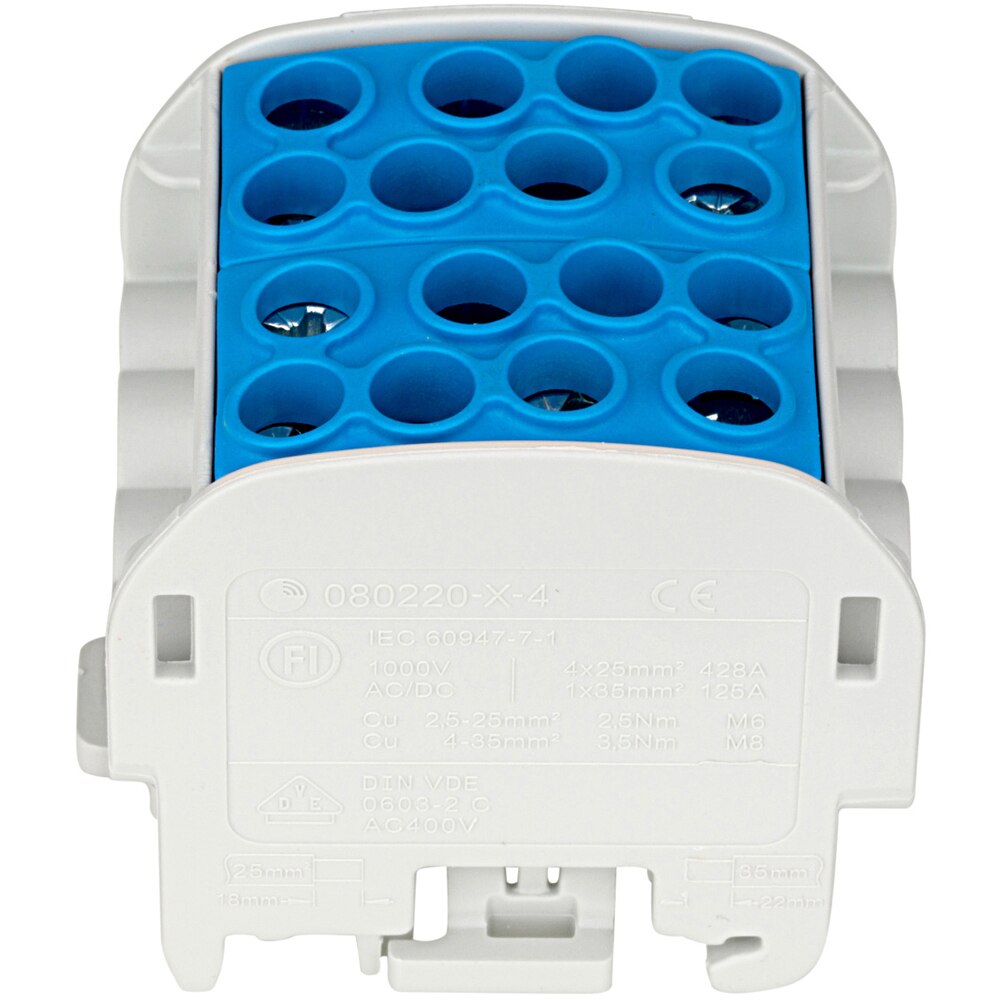 Clema derivatie SCHRACK IK026222, max 35mm2, albastru