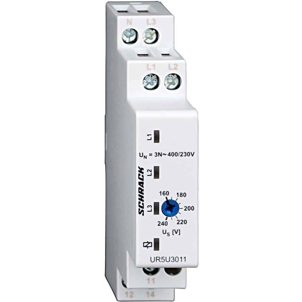 Releu protectie tensiune trifazat SCHRACK, 4P, 230-400V