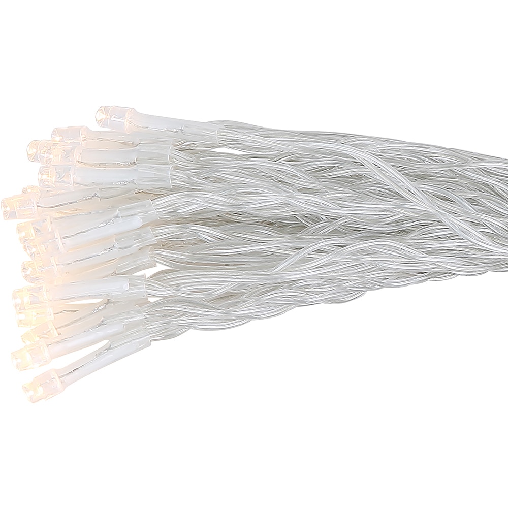 Instalatie solara GLOBO, 3m, 50x LED, 3000K, plastic, negru