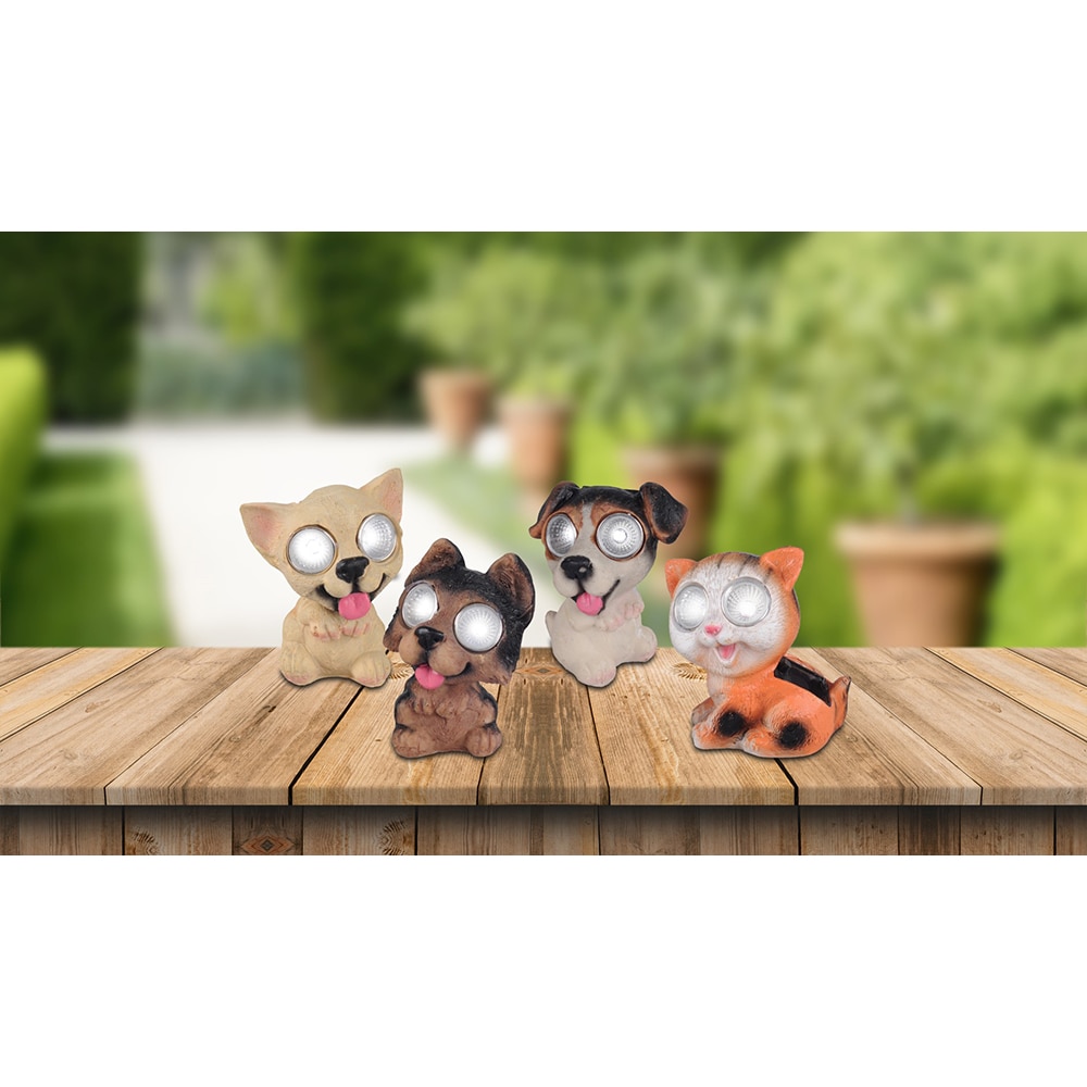 Lampa solara GLOBO animale, 10.5cm, IP44, plastic, multicolor