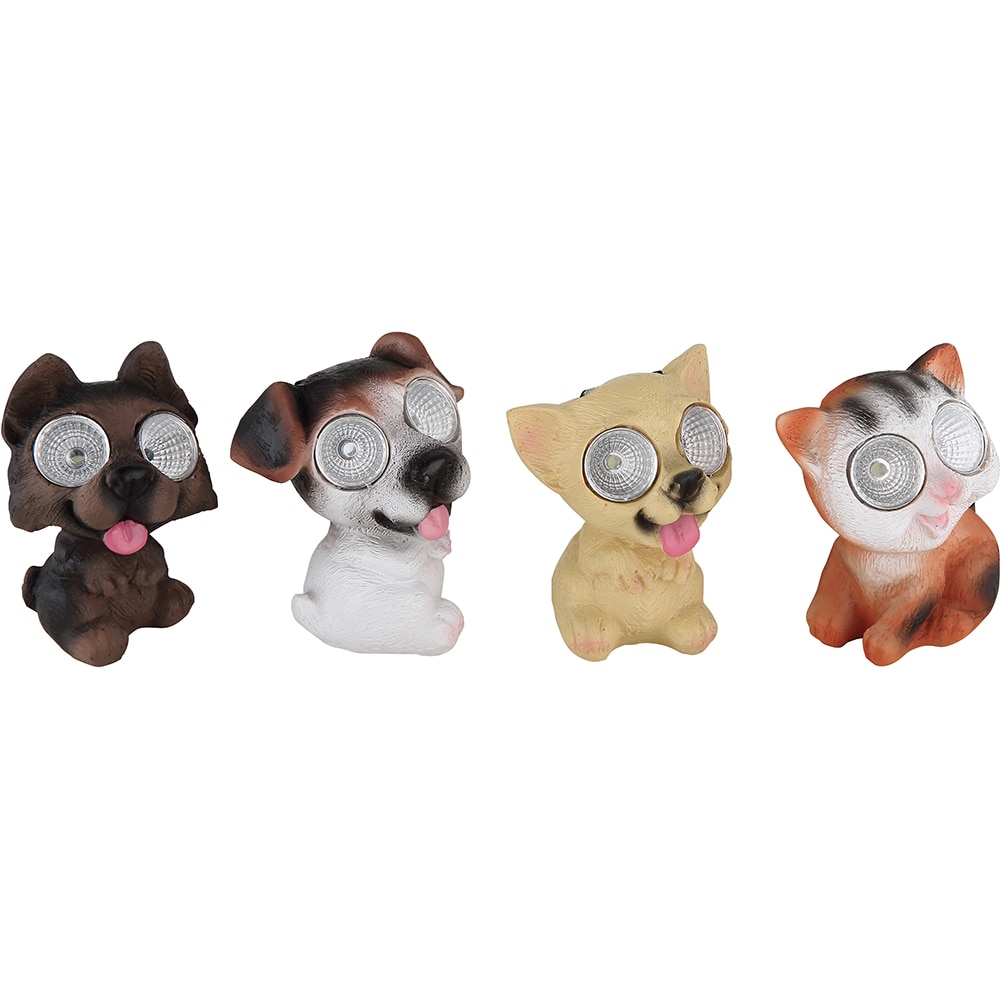 Lampa solara GLOBO animale, 10.5cm, IP44, plastic, multicolor