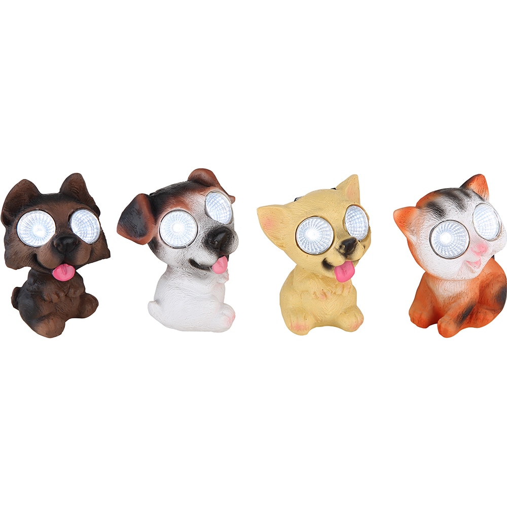 Lampa solara GLOBO animale, 10.5cm, IP44, plastic, multicolor