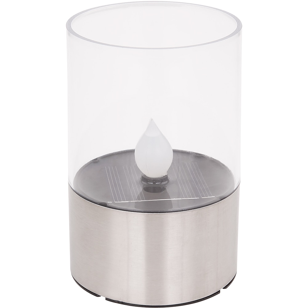 Decoratiune solara GLOBO tip lumanare, 1800K, IP44, plastic, transparent