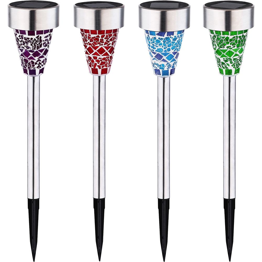 Lampa solara GLOBO, 38.7cm, 6500K, IP44, otel, multicolor