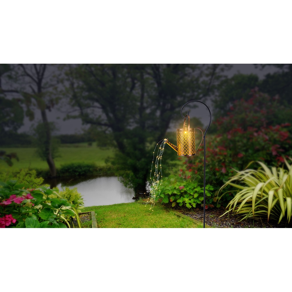 Lampa solara GLOBO stropitoare, 84.5cm, 3000K, IP44, metal, negru mat