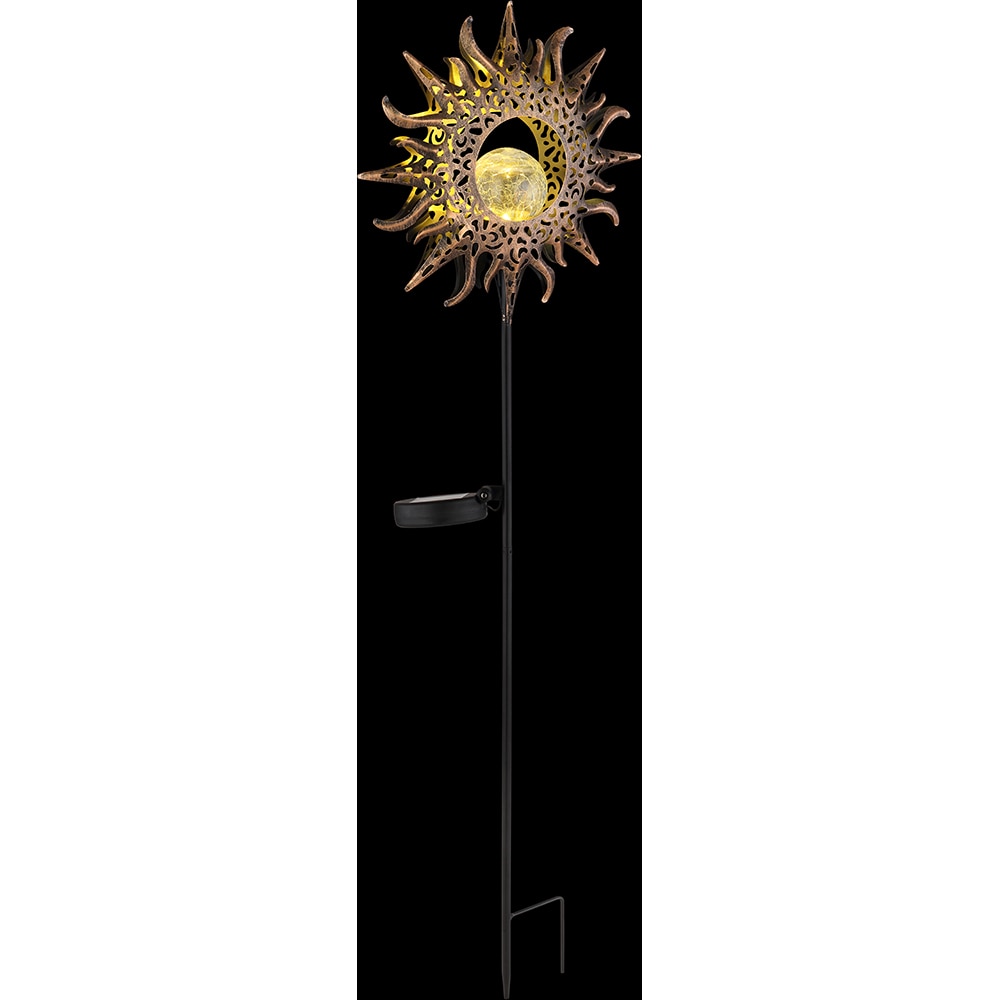Lampa solara GLOBO soare, 81.5cm, 3000K, IP44, metal, negru
