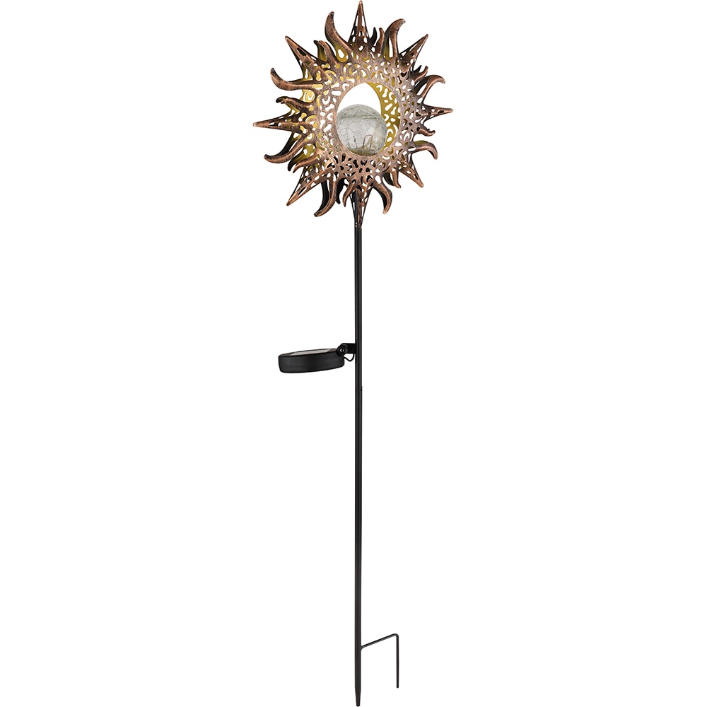 Lampa solara GLOBO soare, 81.5cm, 3000K, IP44, metal, negru
