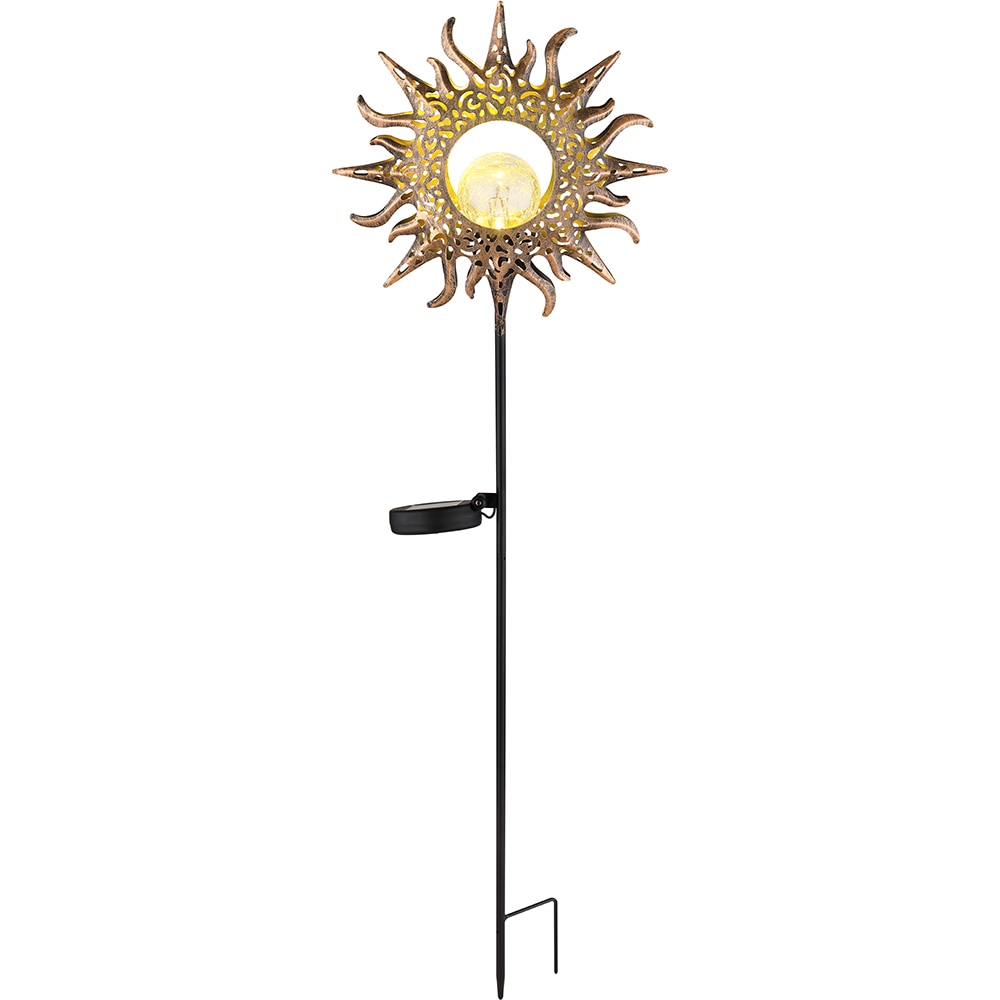 Lampa solara GLOBO soare, 81.5cm, 3000K, IP44, metal, negru