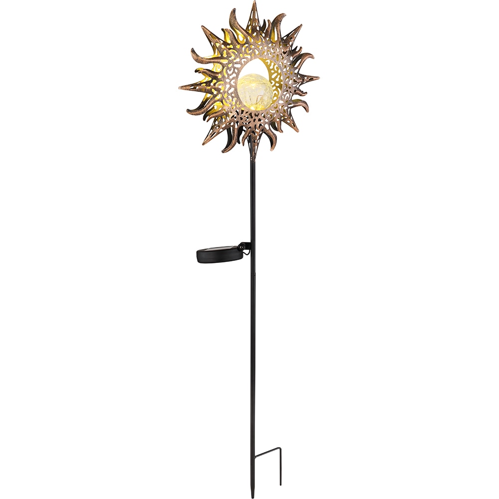 Lampa solara GLOBO soare, 81.5cm, 3000K, IP44, metal, negru