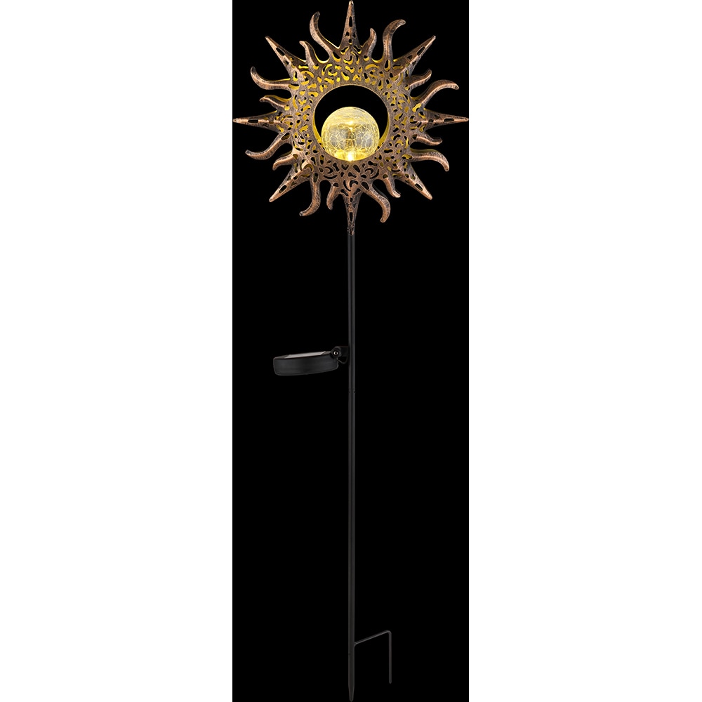 Lampa solara GLOBO soare, 81.5cm, 3000K, IP44, metal, negru