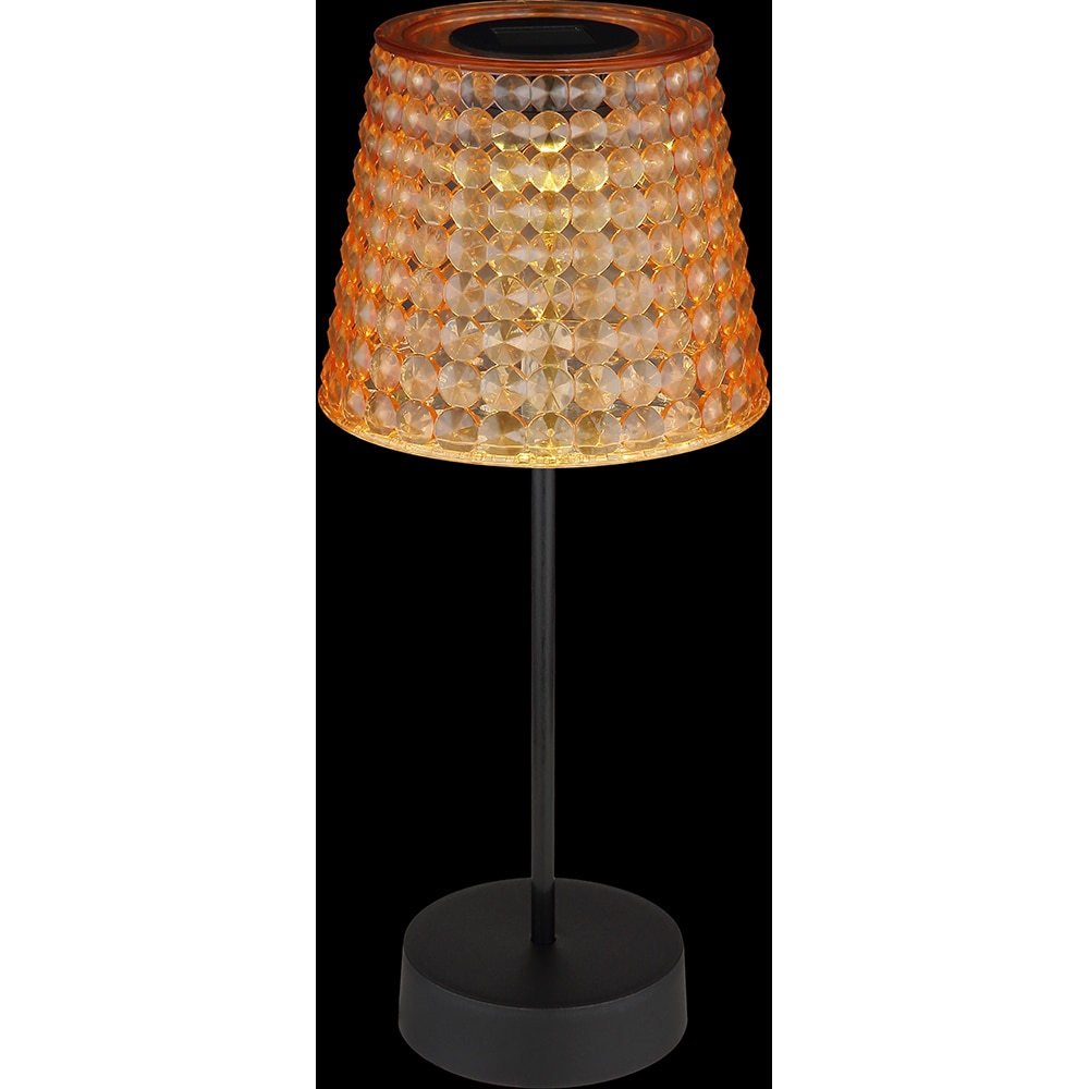 Set 2 veioze solare GLOBO, 3000K, plastic, negru