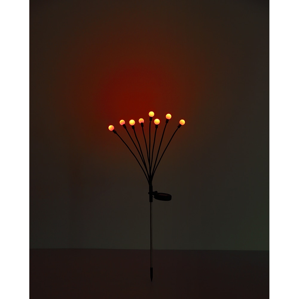 Lampa solara GLOBO RGB, IP44, otel, negru mat