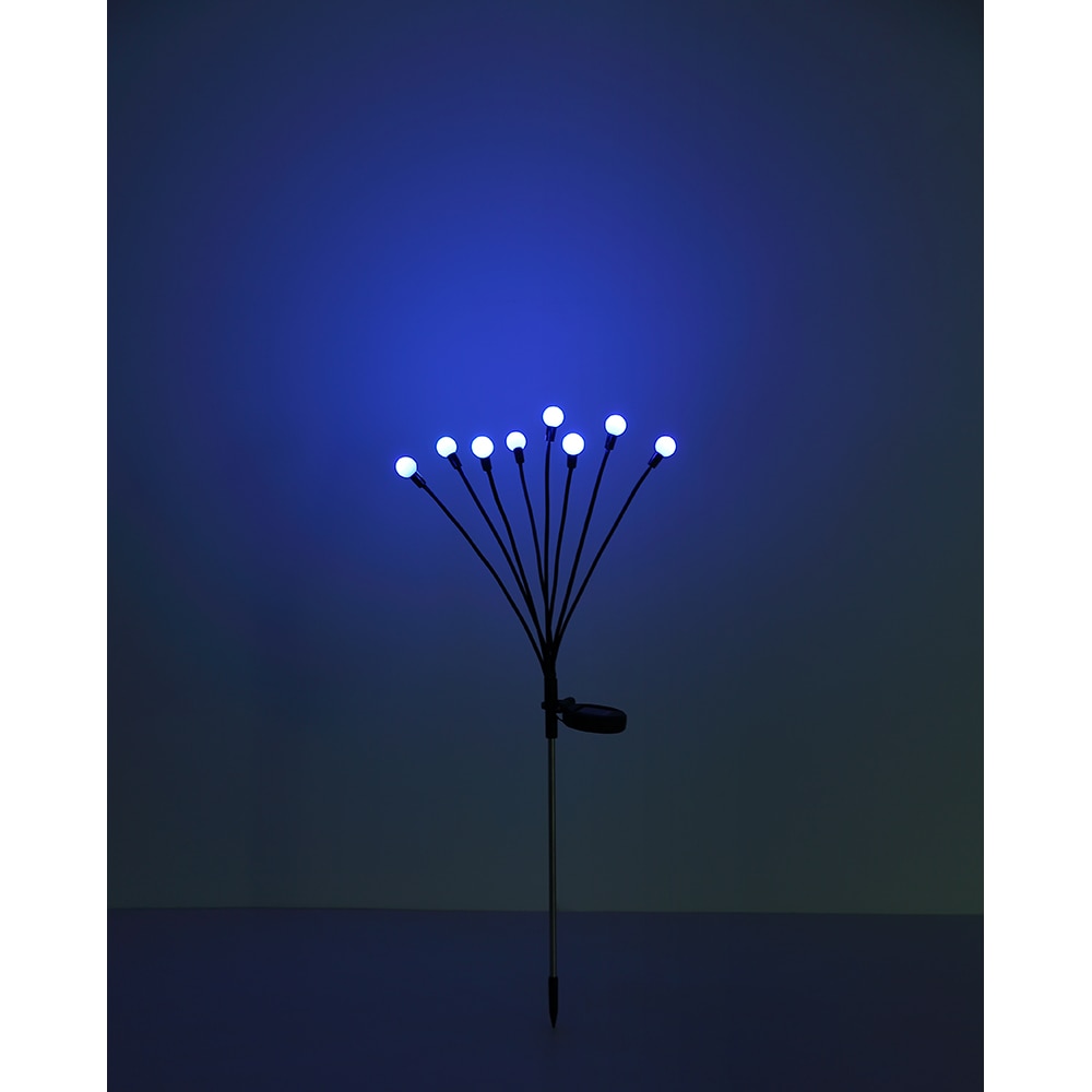 Lampa solara GLOBO RGB, IP44, otel, negru mat