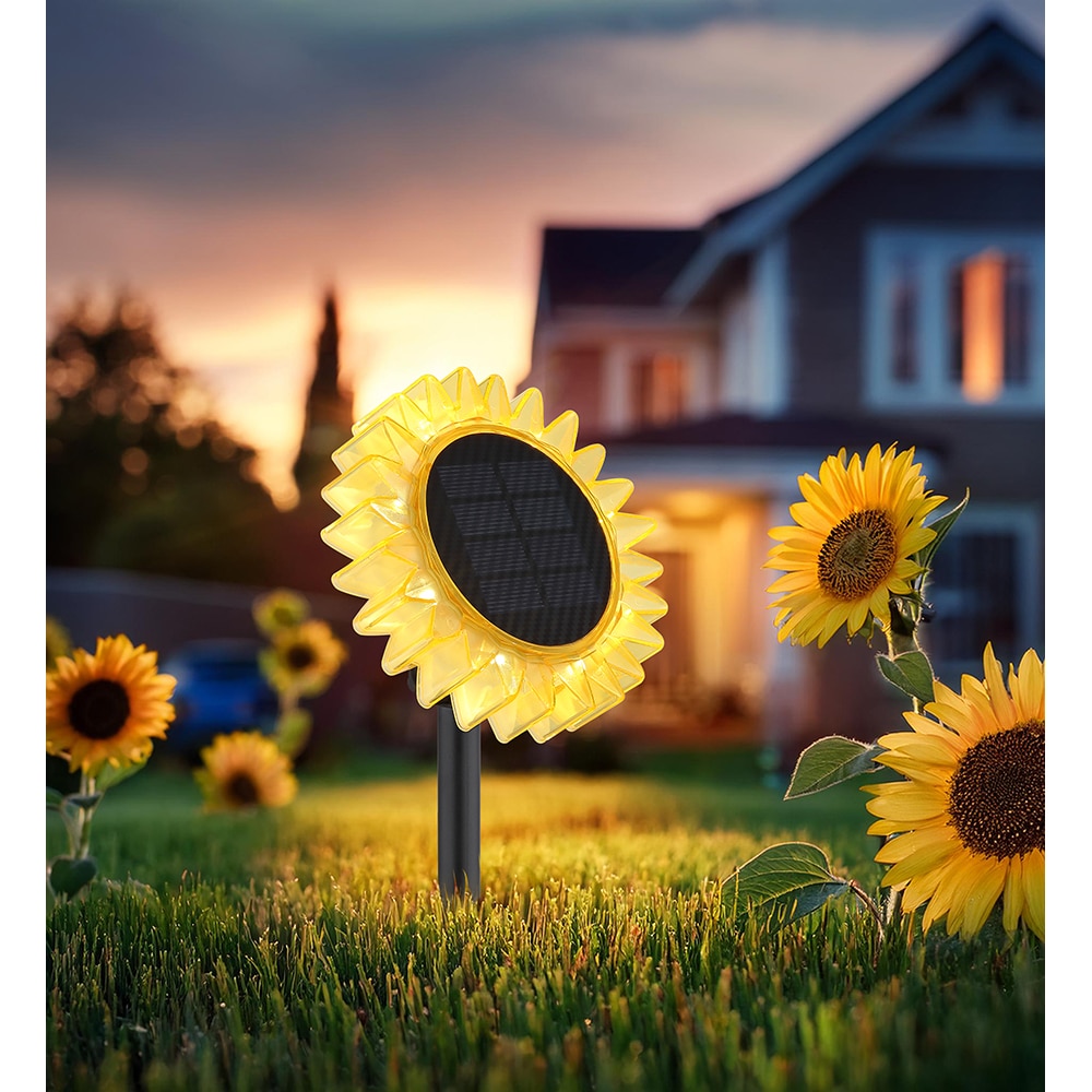 Lampa solara GLOBO Floarea Soarelui, 0.06W, 3000K, plastic, galben
