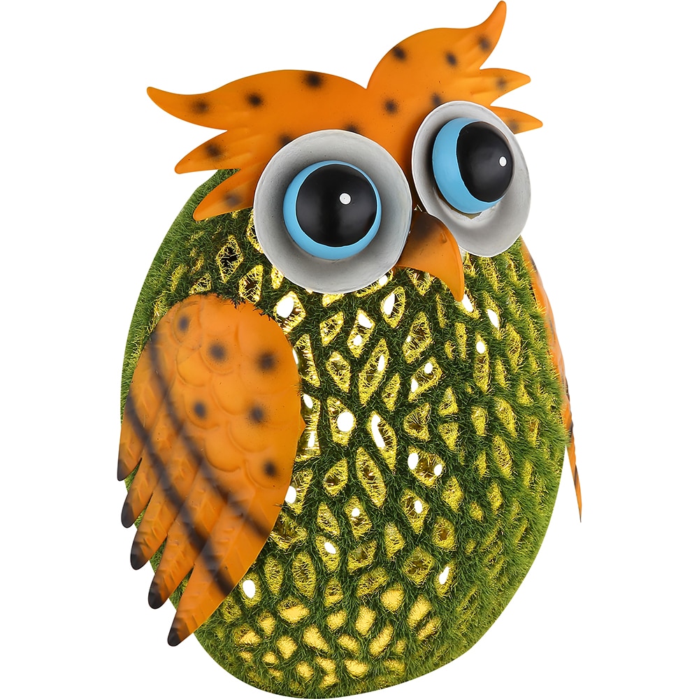 Lampa solara GLOBO bufnita, 3000K, IP44, metal, multicolor