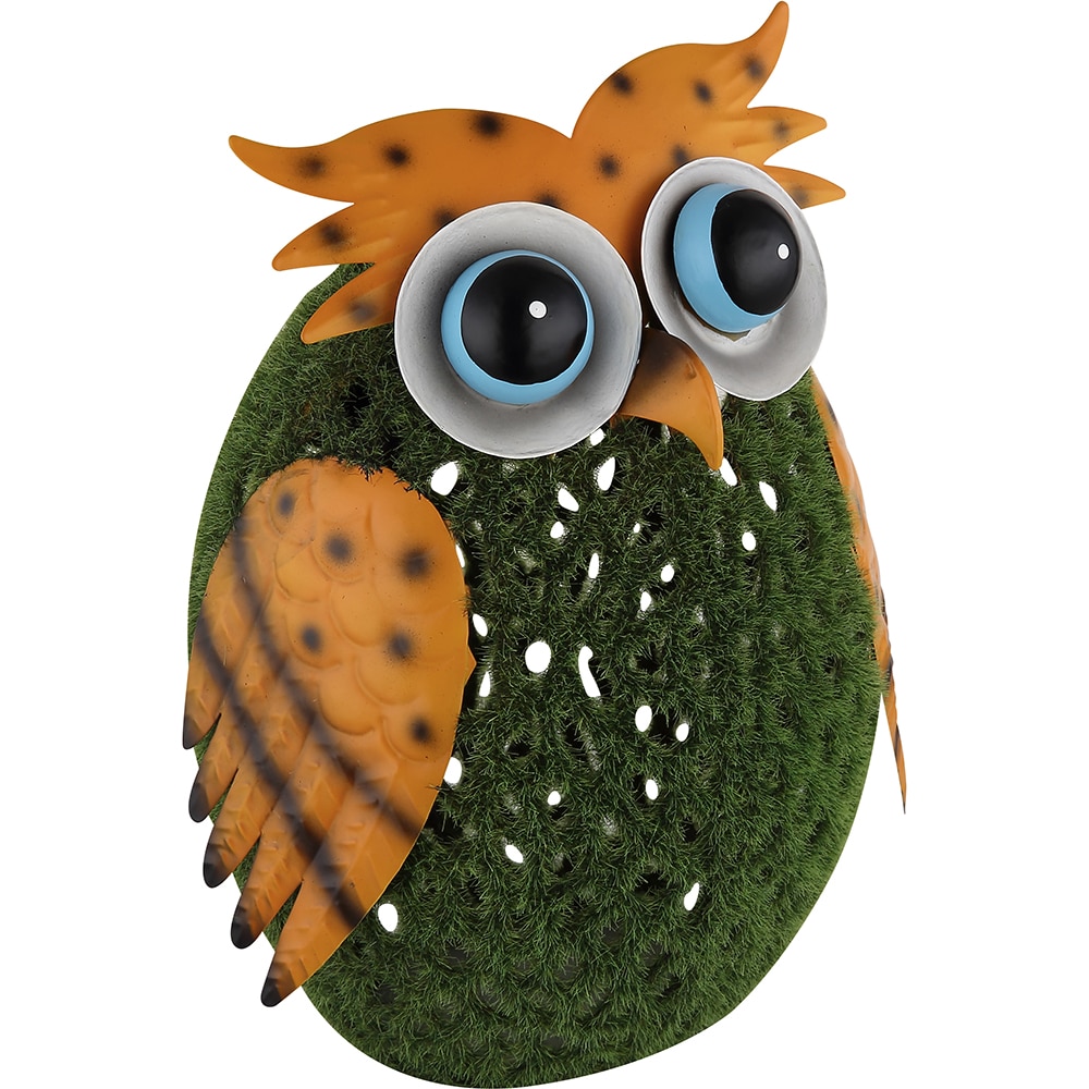 Lampa solara GLOBO bufnita, 3000K, IP44, metal, multicolor