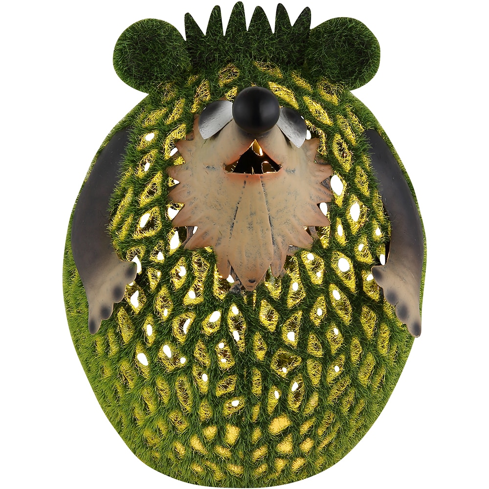 Lampa solara GLOBO arici, 3000K, IP44, metal, maro