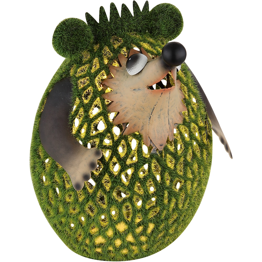 Lampa solara GLOBO arici, 3000K, IP44, metal, maro