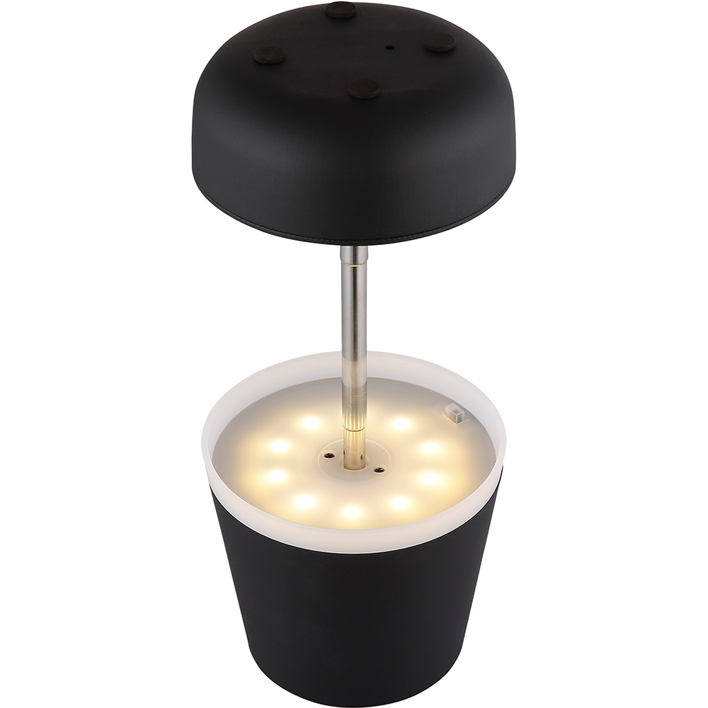 Veioza solara GLOBO, 3000K, IP44, plastic, negru