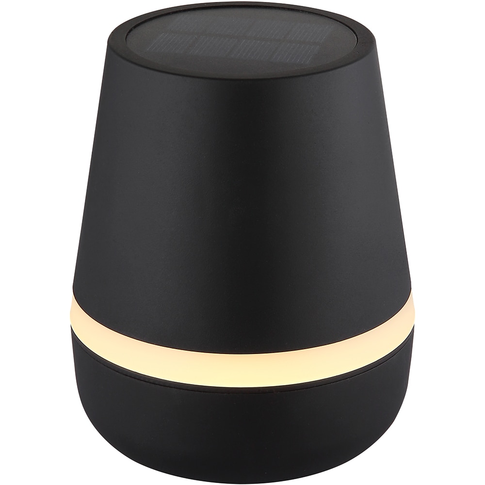 Veioza solara GLOBO, 3000K, IP44, plastic, negru