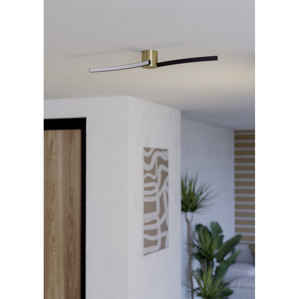 Plafoniera Led EGLO Aieta, 12W, 1450lm, lumina neutra, IP20, negru