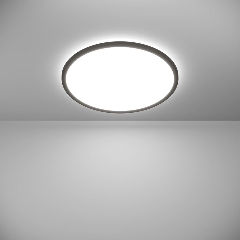 Plafoniera Led EGLO Rovito, 16.8W, 2900lm, lumina variabila, IP44, negru-alb