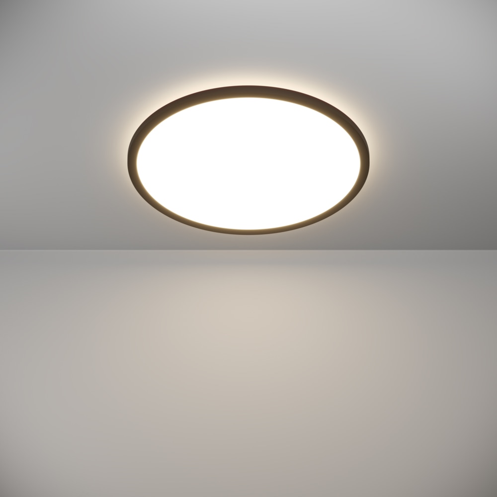 Plafoniera Led EGLO Rovito, 16.8W, 2900lm, lumina variabila, IP44, negru-alb