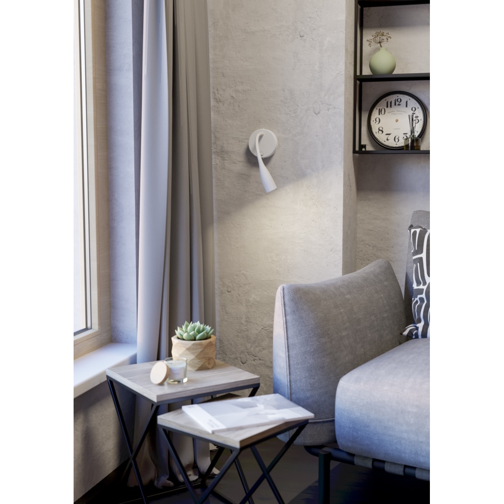 Aplica Led EGLO Olivandino Flex, 3.8W, 320lm, lumina calda, IP20, alb