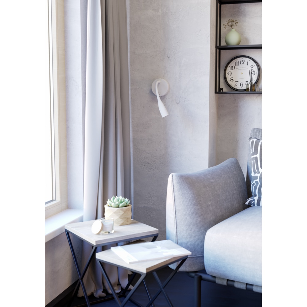 Aplica Led EGLO Olivandino Flex, 3.8W, 320lm, lumina calda, IP20, alb