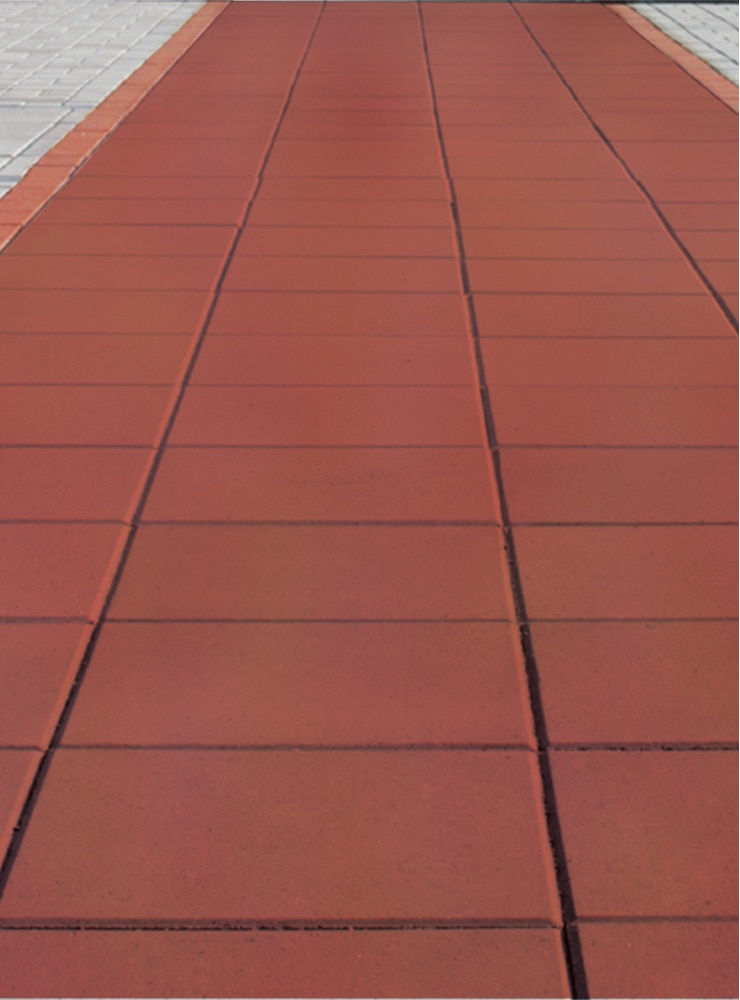 Dala gradina, ciment, rosu, 40 x 40 cm, 6.25 buc/mp • Stone Garden