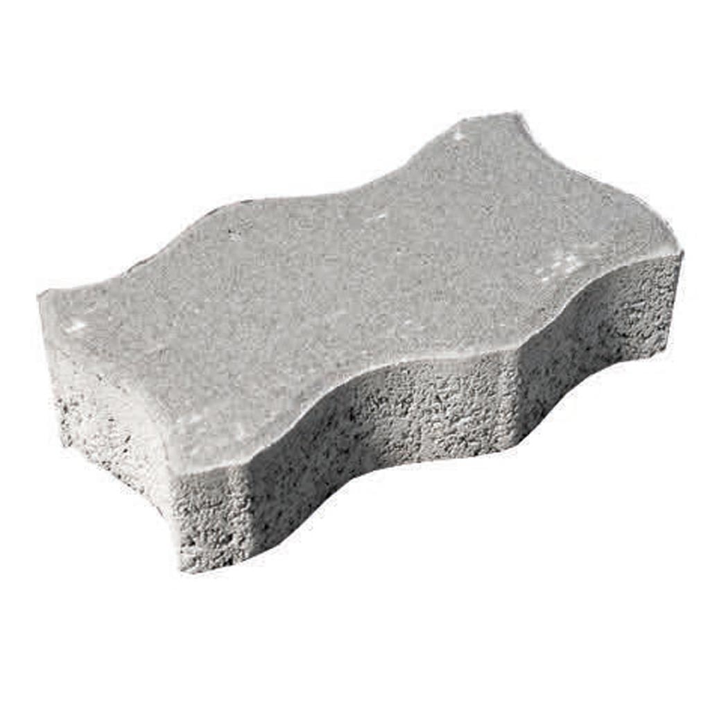 Pavaj ondulat, beton, gri, 22 x 11.2 x 6 cm, 40 buc/mp  