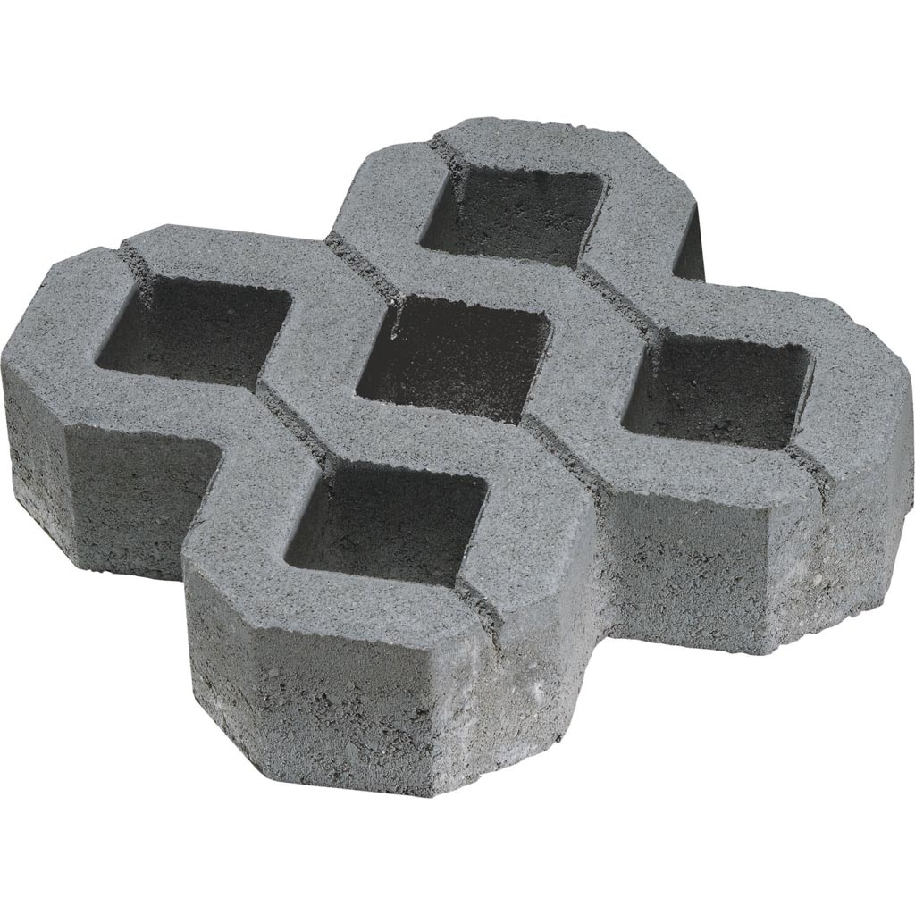 Pavaj grila, beton, gri, 40 x 40 x 8 cm, 6.25 buc/mp • Semmelrock