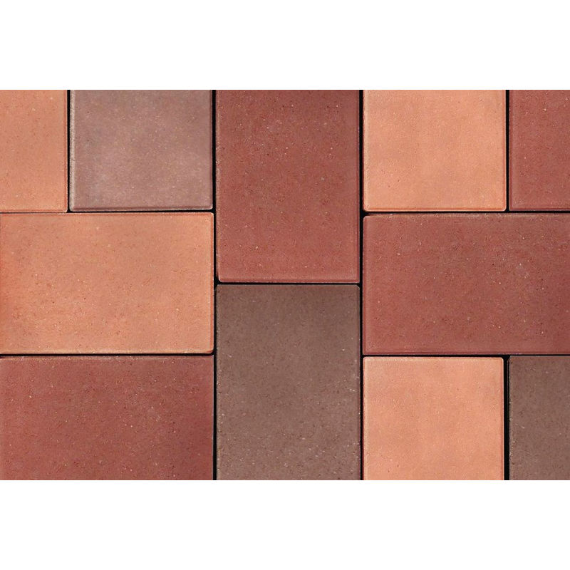 Pavaj plat, beton, brun roscat, 20 x 10 x 4 cm, 50 buc/mp • Nardo