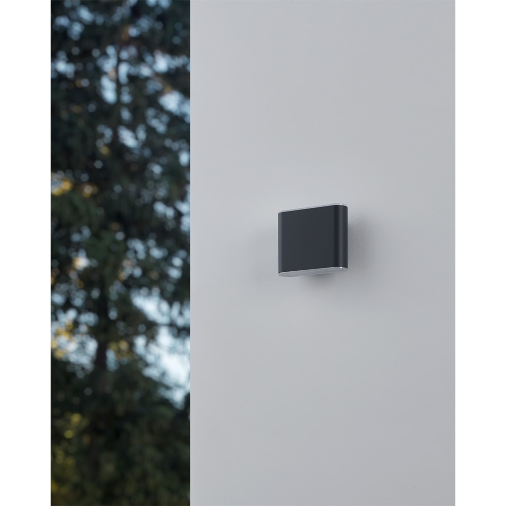 Aplica exterior EGLO Grutti, LED, CCT, 2x2.9W, IP65, antracit