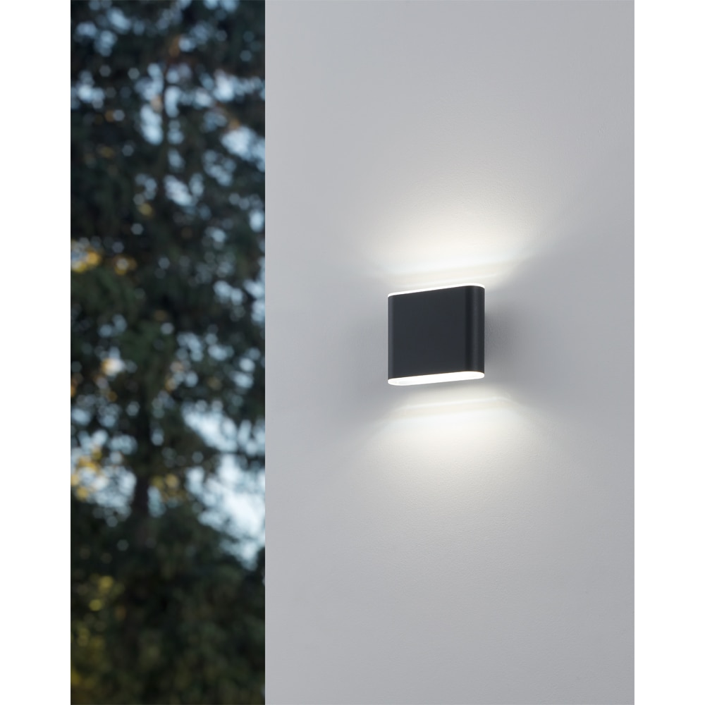 Aplica exterior EGLO Grutti, LED, CCT, 2x2.9W, IP65, antracit
