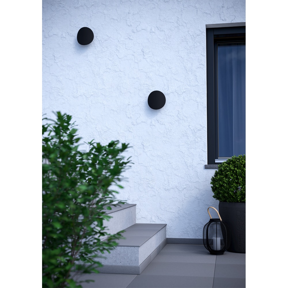 Aplica exterior EGLO Briale, LED, CCT, 5W, IP44, negru