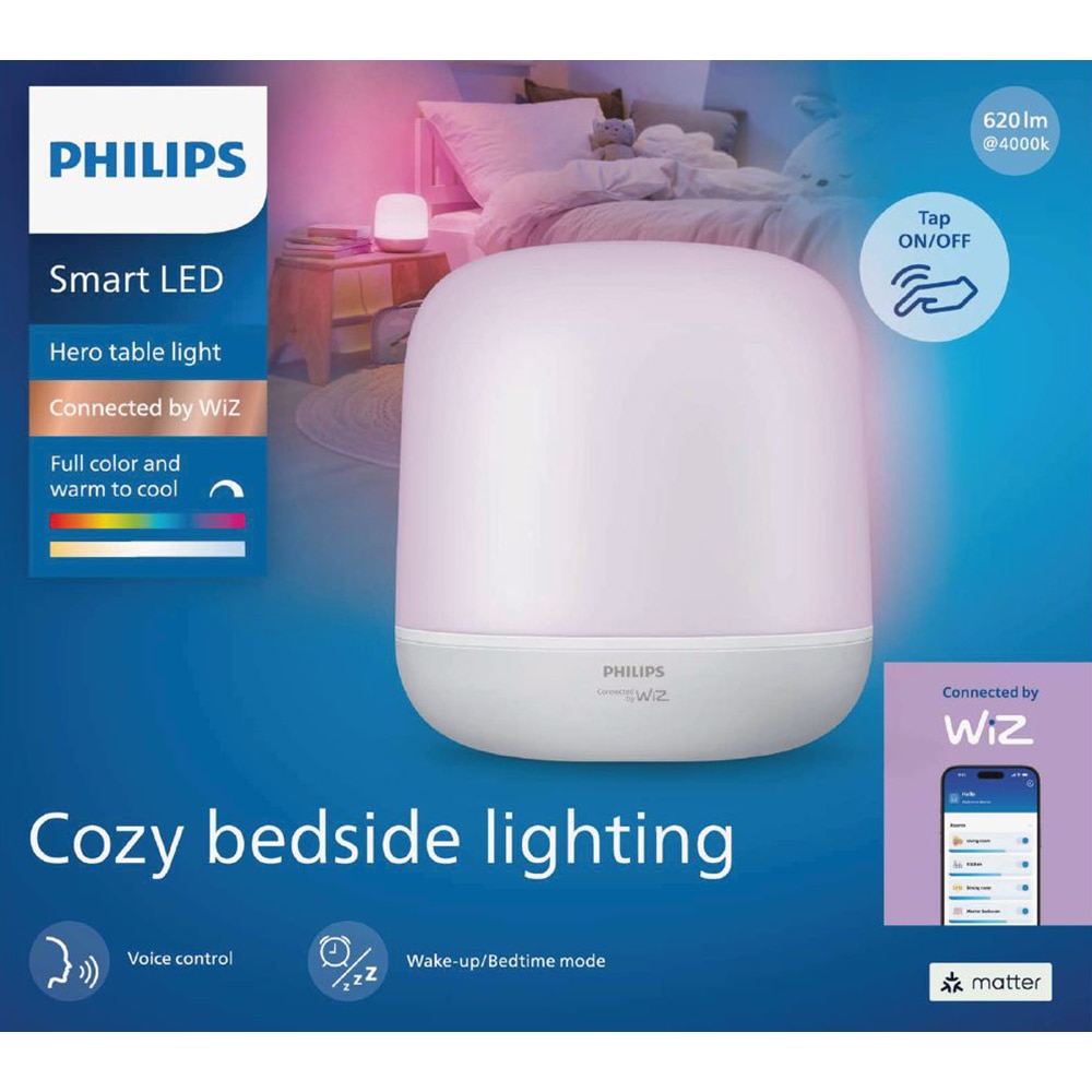 Lampa LED Smart PHILIPS 8721103136275, Wi-Fi, RGBW, 9W, 620lm, 4000K