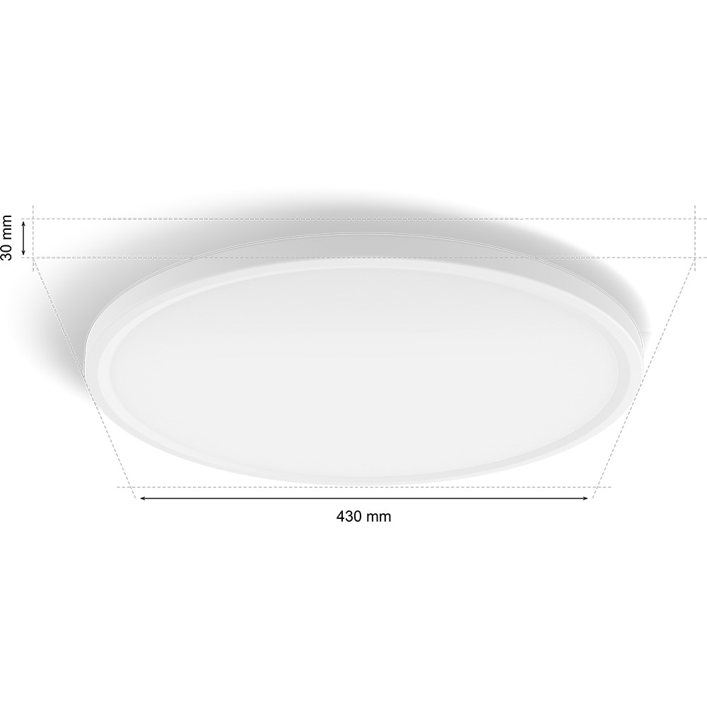 Plafoniera LED PHILIPS HUE Tento, LED RGB, 22W, 3100lm, IP20, aluminiu plastic, alb