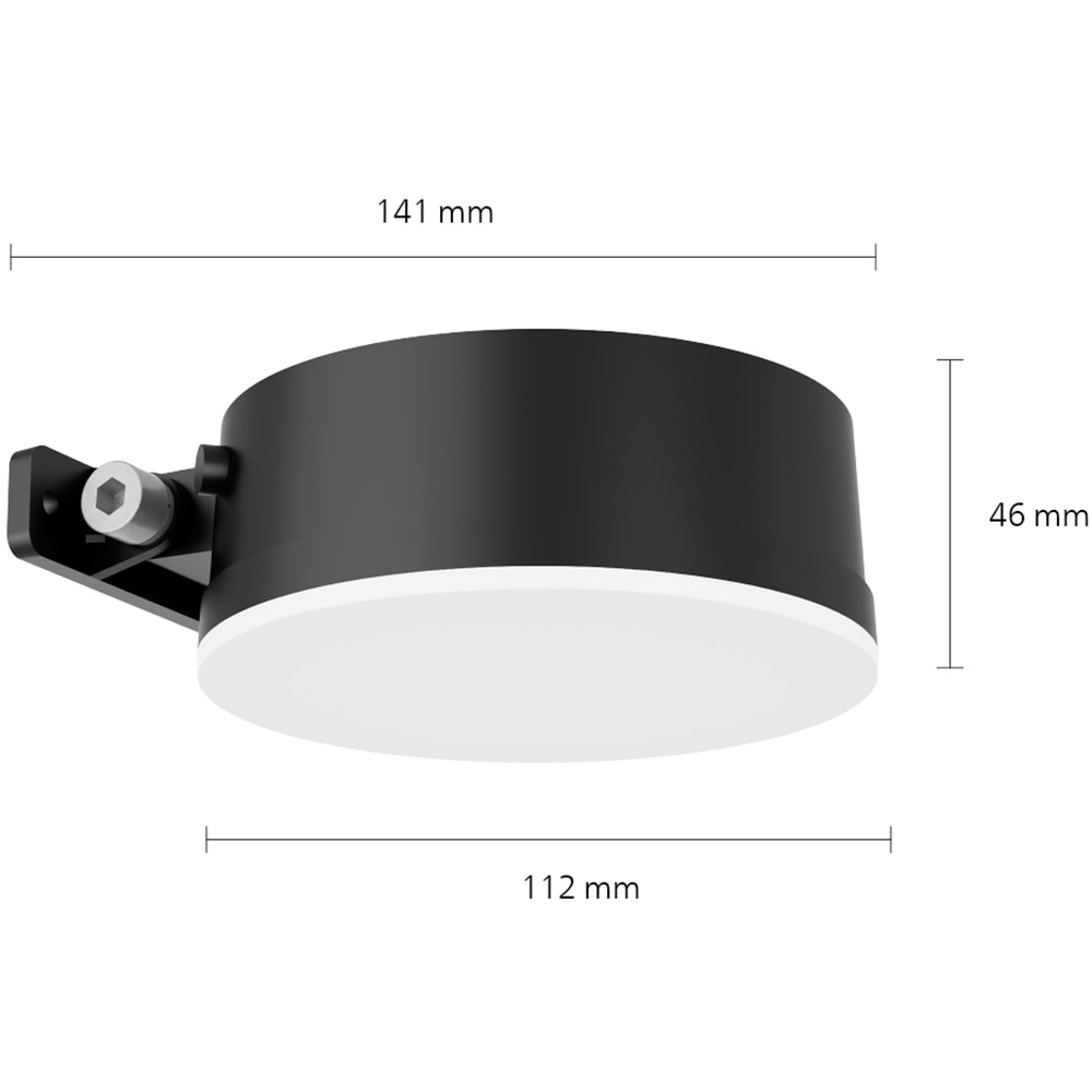 Lampa solara rotunda Philips Vynce, 1.5W, 200lm, IP44, plastic, negru