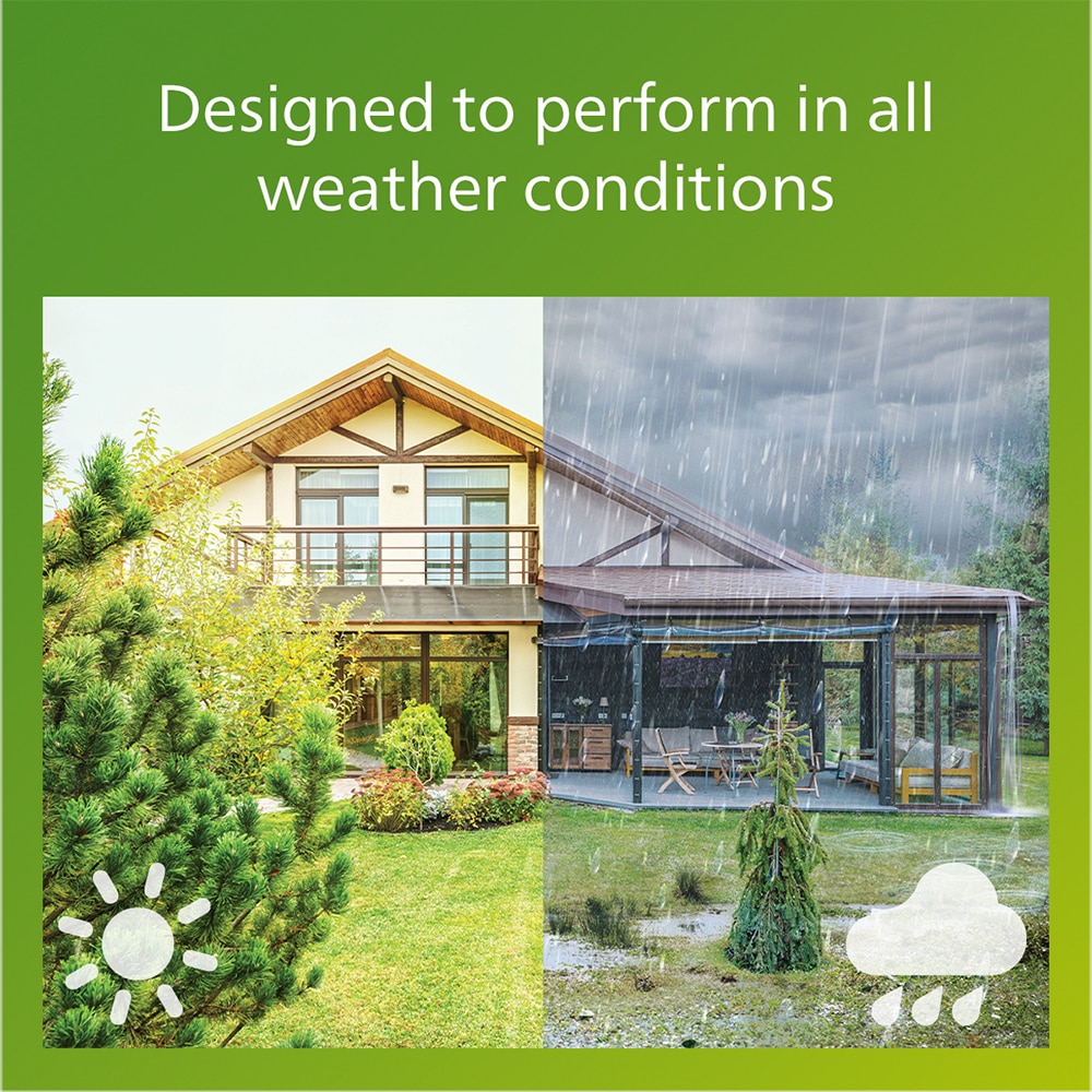 Lampa solara rotunda Philips Vynce, 1.5W, 200lm, IP44, plastic, negru