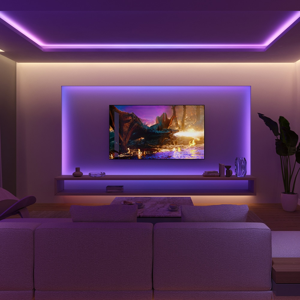 Extensie banda LED PHILIPS Hue Flux, IP20, plastic, transparent, 5 m