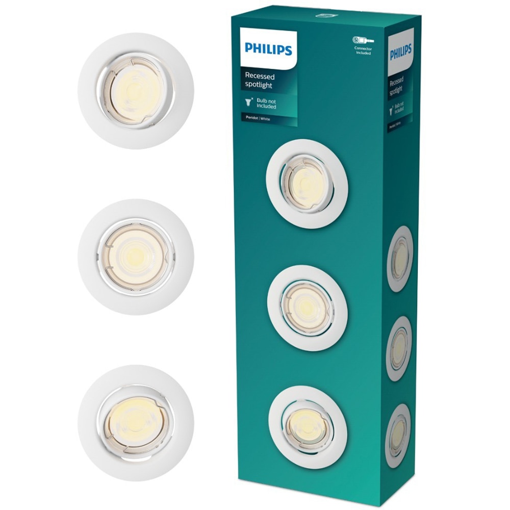 Spot incastrat PHILIPS Peridot 929004669301, 7W, IP20, alb