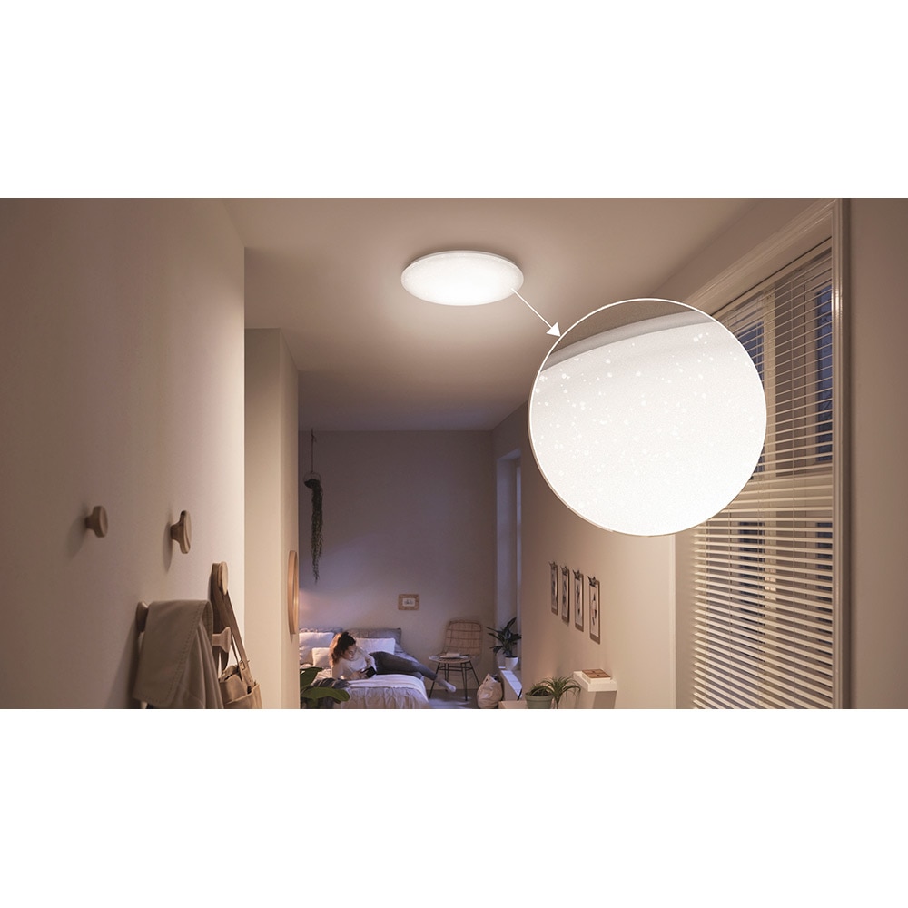 Plafoniera LED PHILIPS Moire Sparkling, 10W, 1100lm, IP20, 4000K, aluminiu plastic, alb