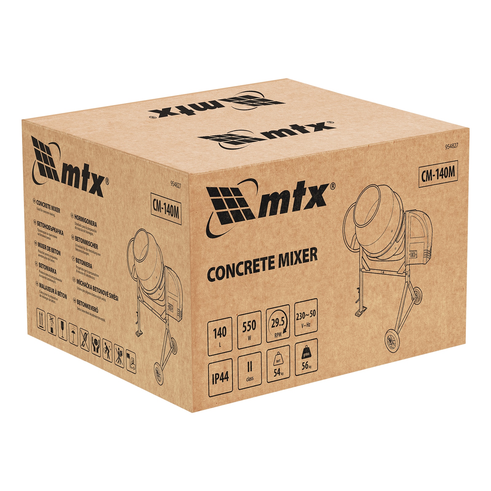 Betoniera 140 L, 550 W, CM-120M • MTX